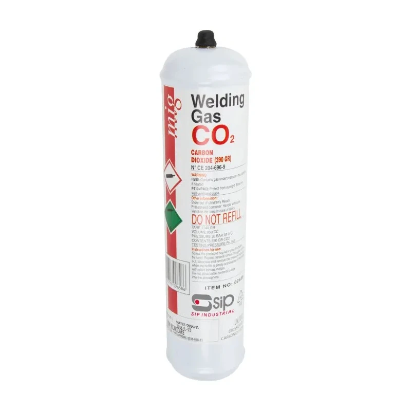 SIP CO2 Disposable Bottle for MIG Welding Process, Welding Accessory, Model 02658