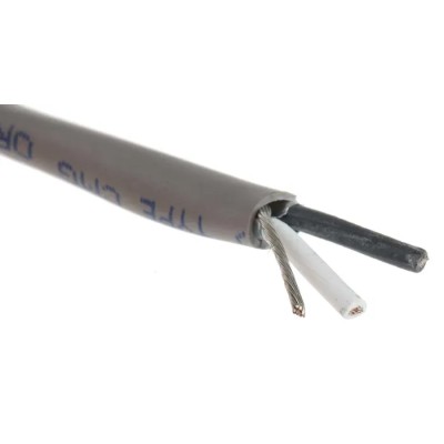 Alpha Wire Communication & Control Cable, Screened, 2 Core, 0.81mm², 18 AWG, 300V, 100m, Grey 2421C SL033