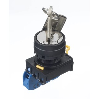 Idec Key Switch SPST 2-Way Spring Return IP65 Screw Terminal 