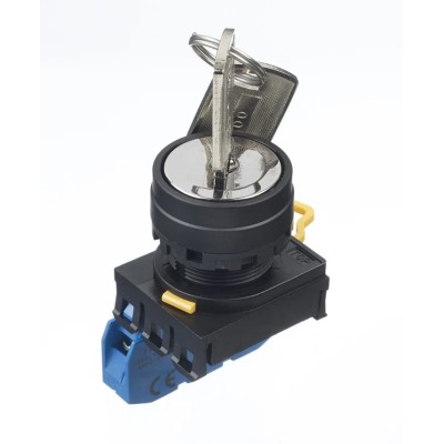 Idec Key Switch SPST 2-Way Spring Return IP65 Screw Terminal 
