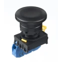 Idec YW Series Illuminated Push Button Switch, Panel Mount, 22 mm Cutout, Black, SPST, IP65 YW1B-M4E10B