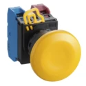 Idec YW Series Illuminated Push Button Switch, Panel Mount, 22 mm Cutout, Black, SPST, IP65 YW1B-M4E10B