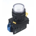 Idec Illuminated Push Button Switch, White, Panel Mount, 22 mm Cutout, SPST, IP65, YW1L-A2E10QM3PW