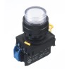 Idec Illuminated Push Button Switch, White, Panel Mount, 22 mm Cutout, SPST, IP65, YW1L-A2E10QM3PW