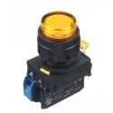 Idec Illuminated Push Button Switch Amber SPST IP65 Panel Mount 22 mm YW1L-M2E10Q4A