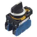 Idec Lever Selector Switch DPST 22 mm Cutout, 3 Positions, IP67 CW Series CW4S-3LE20
