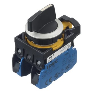 Idec Lever Selector Switch DPST 22 mm Cutout, 3 Positions, IP67 CW Series CW4S-3LE20