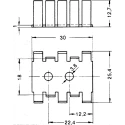 Fischer Elektronik Heatsink 15K/W, 12.7 mm Height, 30 mm Length, 25.4 mm Width, Aluminium, Solder Fastening KL-167/SW