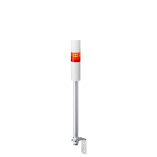 Patlite Signal Tower Buzzer LR4-102LJBW-R, 24V DC, Amber/Blue/Clear/Green/Red/White LED, 1 Light, Pole Mount