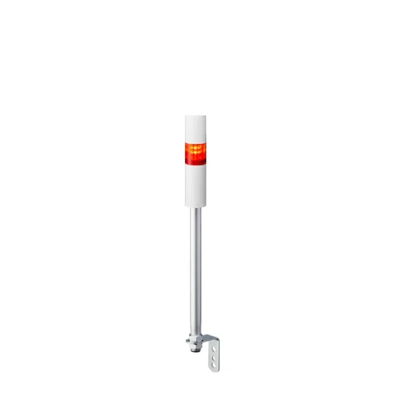 Patlite Signal Tower Buzzer LR4-102LJBW-R, 24V DC, Amber/Blue/Clear/Green/Red/White LED, 1 Light, Pole Mount