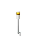 Patlite LR6 Series Signal Tower Buzzer, Red/Green/Clear/Blue/Amber/White, LED, 24V DC, 1 Light, Pole Mount LR6-102LJNW-Y
