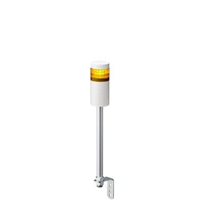 Patlite LR6 Series Signal Tower Buzzer, Red/Green/Clear/Blue/Amber/White, LED, 24V DC, 1 Light, Pole Mount LR6-102LJNW-Y