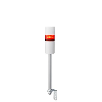 Patlite LR6 Series 24V DC Signal Tower, 1 Light, Multi-Color LED, Buzzer, Pole Mount, LR6-102LJBW-R