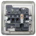 MK Electric 13A Silver 1 Gang Plug Socket, Type G, Screwless, Neon Indicator, Steel, K2958BSS