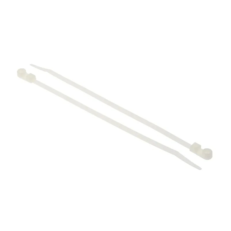 HellermannTyton Cable Tie, Inside Serrated, Polyamide 66, 215mm × 4.7mm, Natural, T50MR-PA66-NA 113-05019 T50MR-PA66-NA