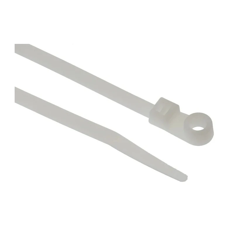 HellermannTyton Cable Tie, Inside Serrated, Polyamide 66, 215mm × 4.7mm, Natural, T50MR-PA66-NA 113-05019 T50MR-PA66-NA