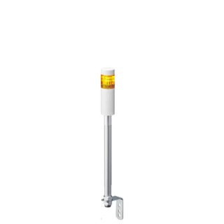 Patlite LR4 Series Signal Tower Buzzer, 1 LED Light, White/Amber/Blue/Red/Green/Clear, 24V DC, Pole Mount LR4-102LJNW-Y