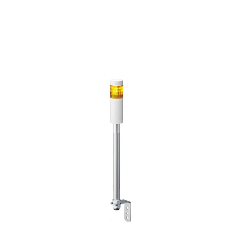 Patlite LR4 Series Signal Tower Buzzer, 1 LED Light, White/Amber/Blue/Red/Green/Clear, 24V DC, Pole Mount LR4-102LJNW-Y