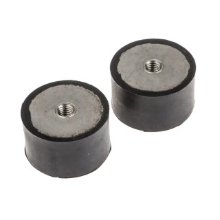 RS PRO M10 Anti-Vibration Mount Female Buffer Foot, 194.58 kg Compression Load, Natural Rubber, 50 mm OD, 30 mm H 171-2632