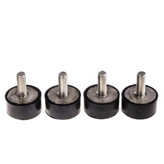 RS PRO M10 Male Anti-Vibration Mount Buffer Foot 126.4 kg Compression Load, 40 mm OD, 20 mm Height, Natural Rubber 171-2638