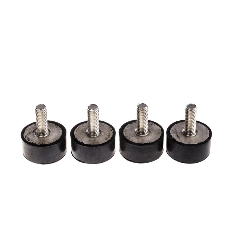 RS PRO M10 Male Anti-Vibration Mount Buffer Foot 126.4 kg Compression Load, 40 mm OD, 20 mm Height, Natural Rubber 171-2638