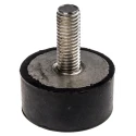 RS PRO M10 Male Anti-Vibration Mount Buffer Foot 126.4 kg Compression Load, 40 mm OD, 20 mm Height, Natural Rubber 171-2638
