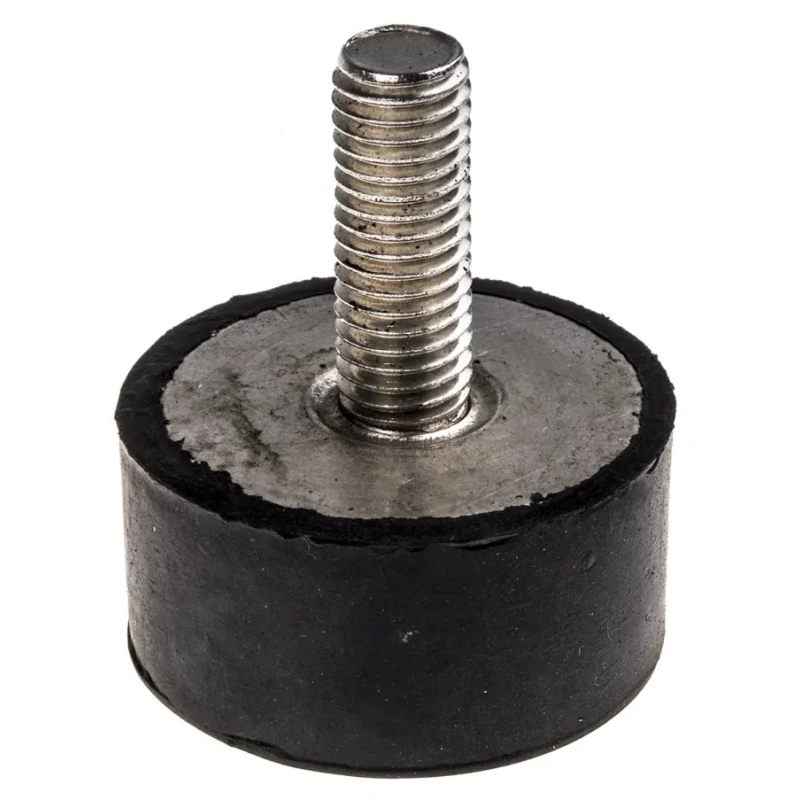 RS PRO M10 Male Anti-Vibration Mount Buffer Foot 126.4 kg Compression Load, 40 mm OD, 20 mm Height, Natural Rubber 171-2638