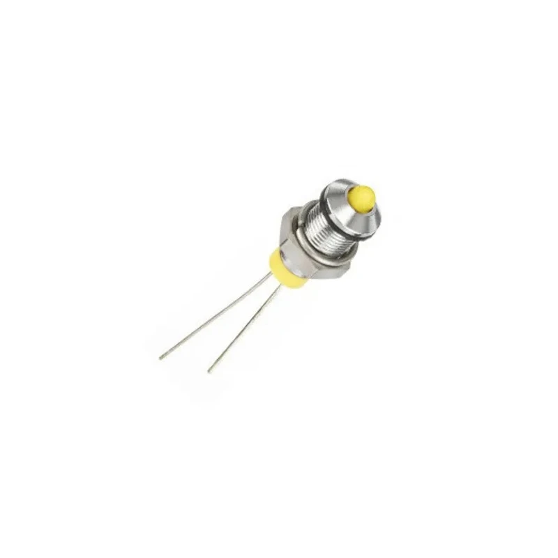RS PRO Yellow Panel Mount Indicator 1.8V DC, 3.3V DC, 20mA, Flush, Lead Wire, IP67 171-3817