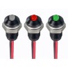 RS PRO Red Panel Mount Indicator, 1.8V DC & 3.3V DC, 20mA, Lead Wire Termination, IP67, Prominent Bezel 171-3799