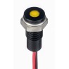 RS PRO Yellow Panel Mount Indicator, 21.6 - 26.4V DC, 20mA, Lead Wire, IP67, Flush Bezel 171-3831