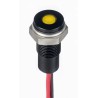 RS PRO Yellow Panel Mount Indicator 10.8 - 13.2V DC 20mA IP67 Flush Lead Wire 171-3824