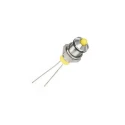 RS PRO Yellow Panel Mount Indicator 10.8–13.2V DC 20mA IP67 Flush Lead Wire 171-3824
