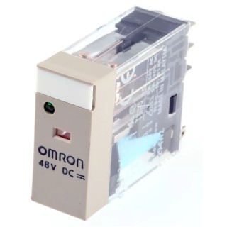 Omron Power Relay DPDT 48V DC Coil 5A Switching Current Solder Terminal G2R-2-SN 48VDC (S)