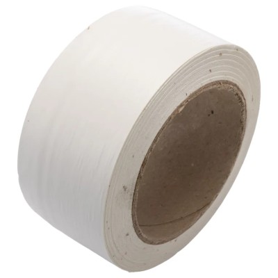 RS PRO White Polyvinyl Chloride Hazard Tape 33m Length, 50mm Width, 0.14mm Thickness, Rubber Resin Adhesive 171-9697