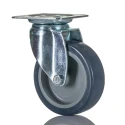Tente Swivel Castor, Polyurethane Wheel, 75 mm Diameter, 60 kg Capacity, Plain Bearing, 1470PAO075P40