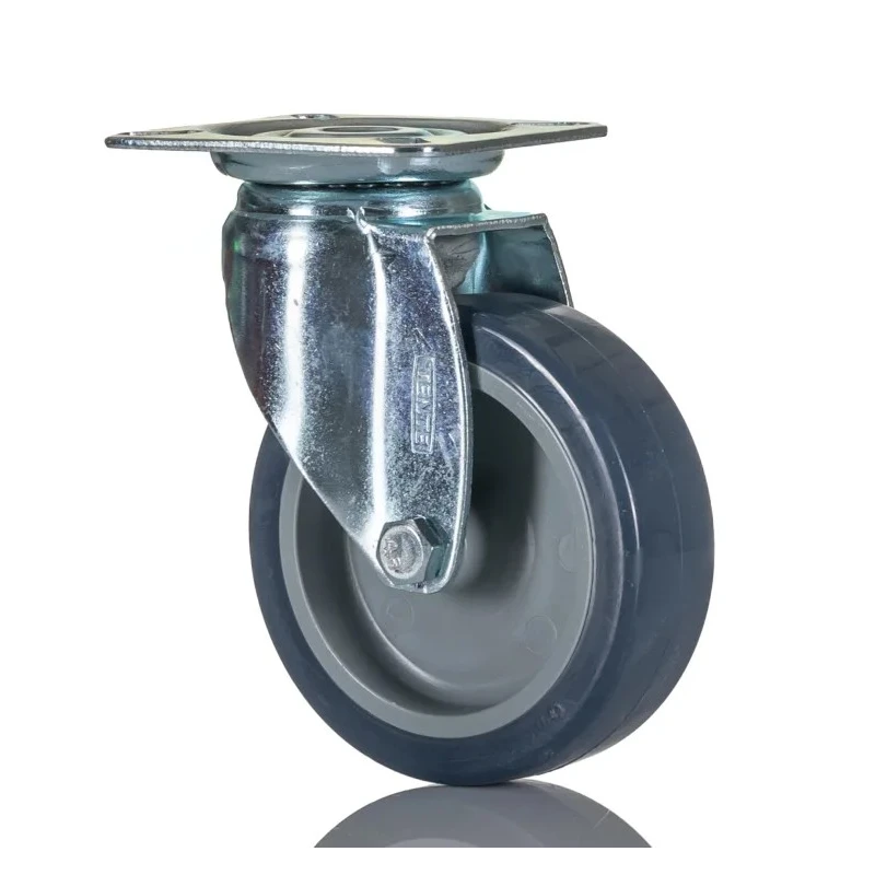 Tente Swivel Castor, Polyurethane Wheel, 75 mm Diameter, 60 kg Capacity, Plain Bearing, 1470PAO075P40