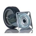 Tente Swivel Castor, Polyurethane Wheel, 75 mm Diameter, 60 kg Capacity, Plain Bearing, 1470PAO075P40
