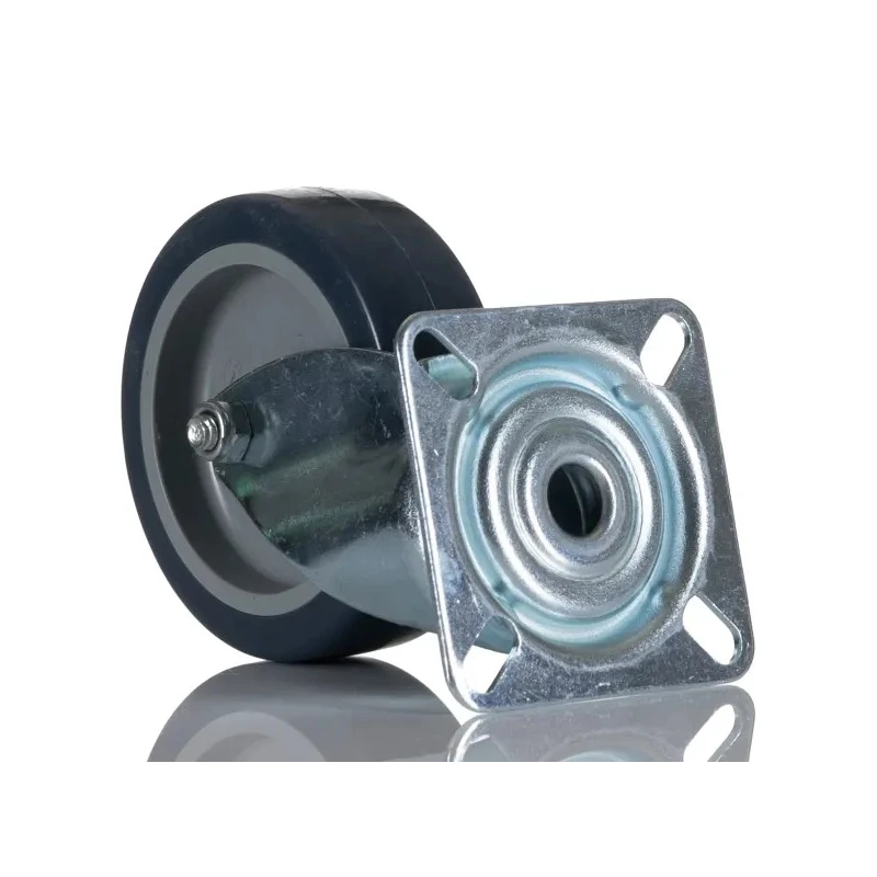 Tente Swivel Castor, Polyurethane Wheel, 75 mm Diameter, 60 kg Capacity, Plain Bearing, 1470PAO075P40