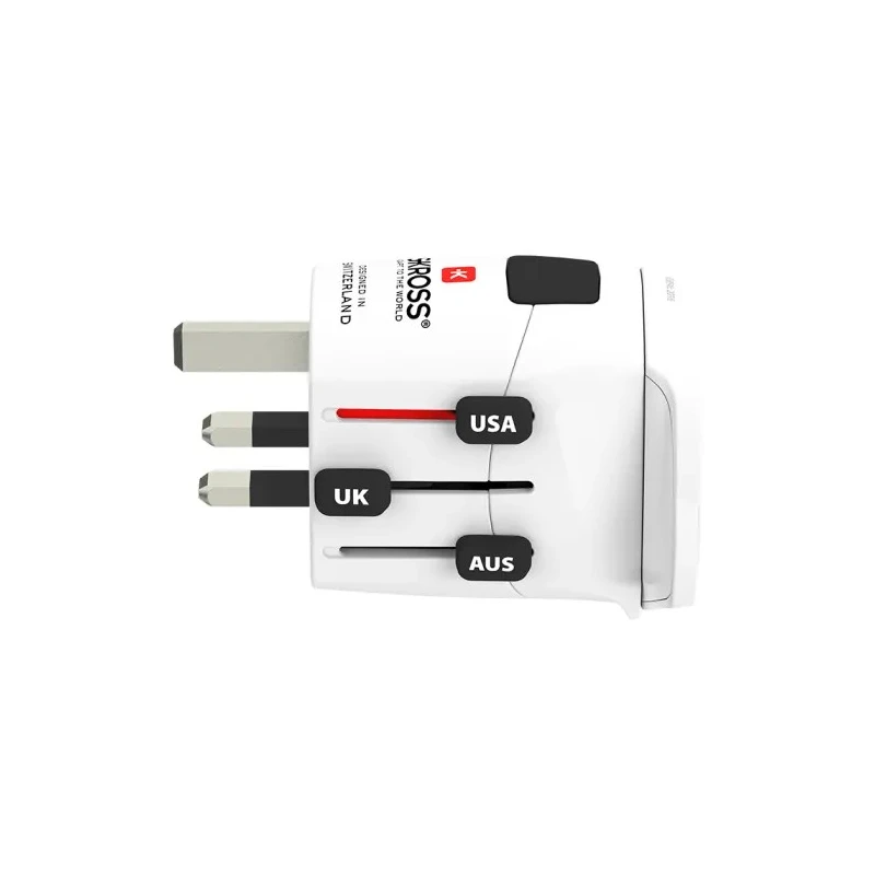 SKROSS Travel Adapter, World Dual USB, Australia, USA, Switzerland, UK, Pro Light, 250V, 6.3A, 1575W SKR-0084