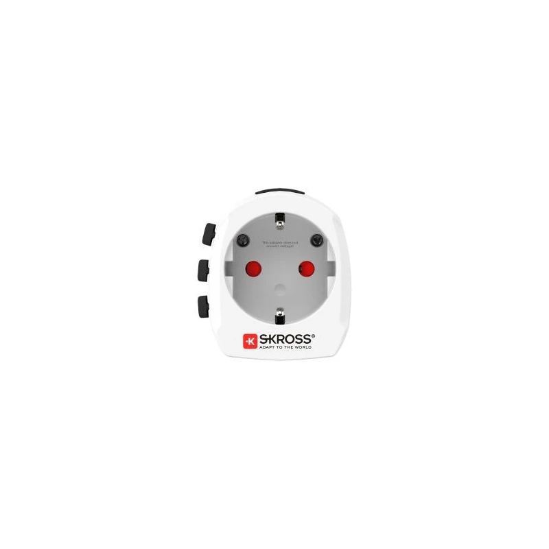 SKROSS Travel Adapter, World Dual USB, Australia, USA, Switzerland, UK, Pro Light, 250V, 6.3A, 1575W SKR-0084