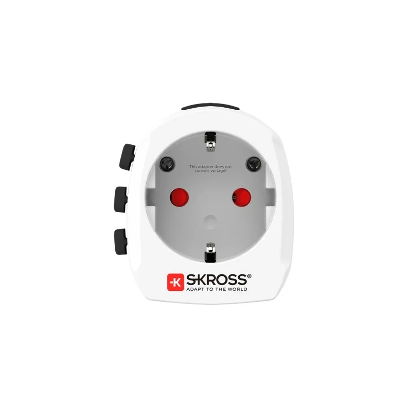 SKROSS Travel Adapter, World Dual USB, Australia, USA, Switzerland, UK, Pro Light, 250V, 6.3A, 1575W SKR-0084