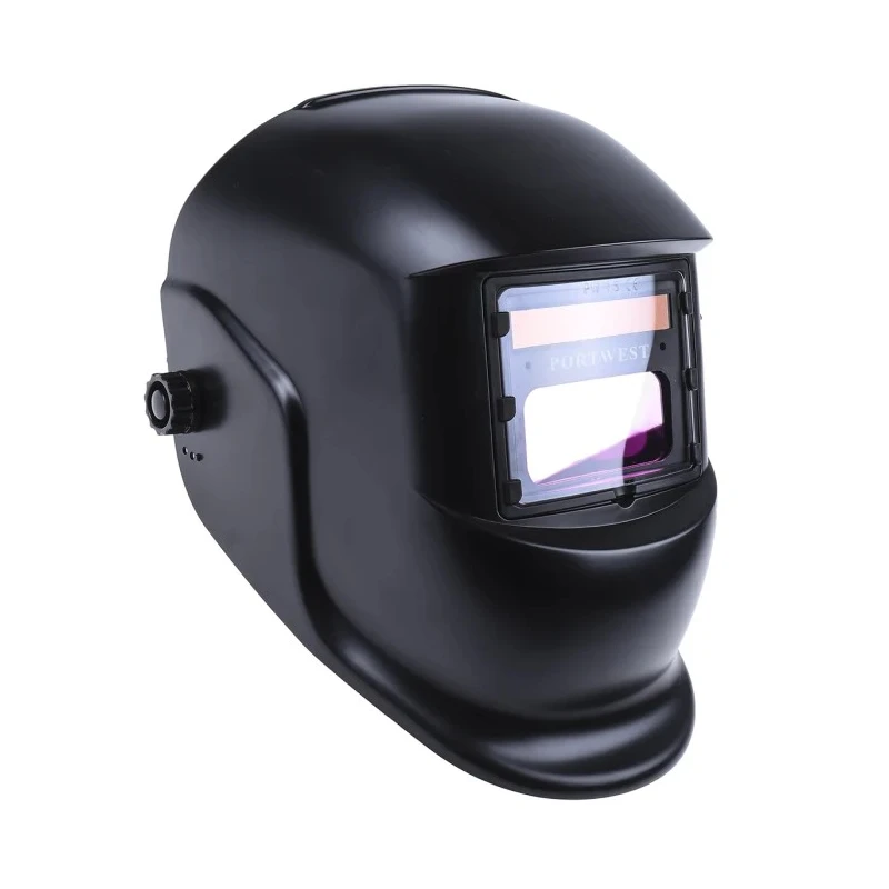Portwest Auto-Darkening Welding Helmet CR2032, Lithium-Manganese Button Cell, Adjustable Headband, Silver