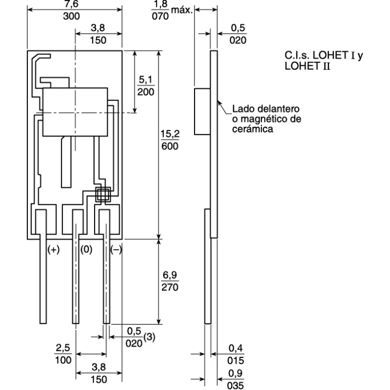 Honeywell Hall Effect Sensor Flat Body, Ratiometric Output, Through Hole, Threaded Barrel, Probe Mounting, 12.6V, 30mA SS94A1
