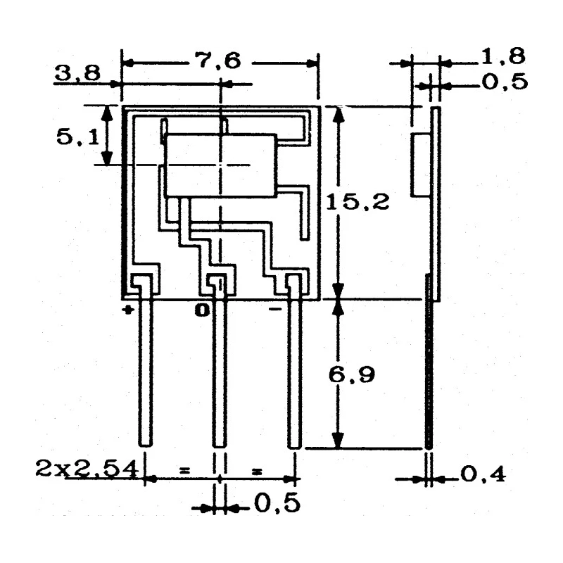 Honeywell Hall Effect Sensor Flat Body, Ratiometric Output, Through Hole, Threaded Barrel, Probe Mounting, 12.6V, 30mA SS94A1