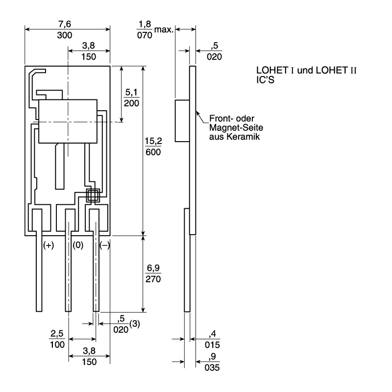 Honeywell Hall Effect Sensor Flat Body, Ratiometric Output, Through Hole, Threaded Barrel, Probe Mounting, 12.6V, 30mA SS94A1