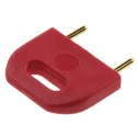 Harwin Shorting Link Straight Male Red Closed Top, 2 Way, 1 Row, 10.16 mm Pitch, Brass, D3088-99