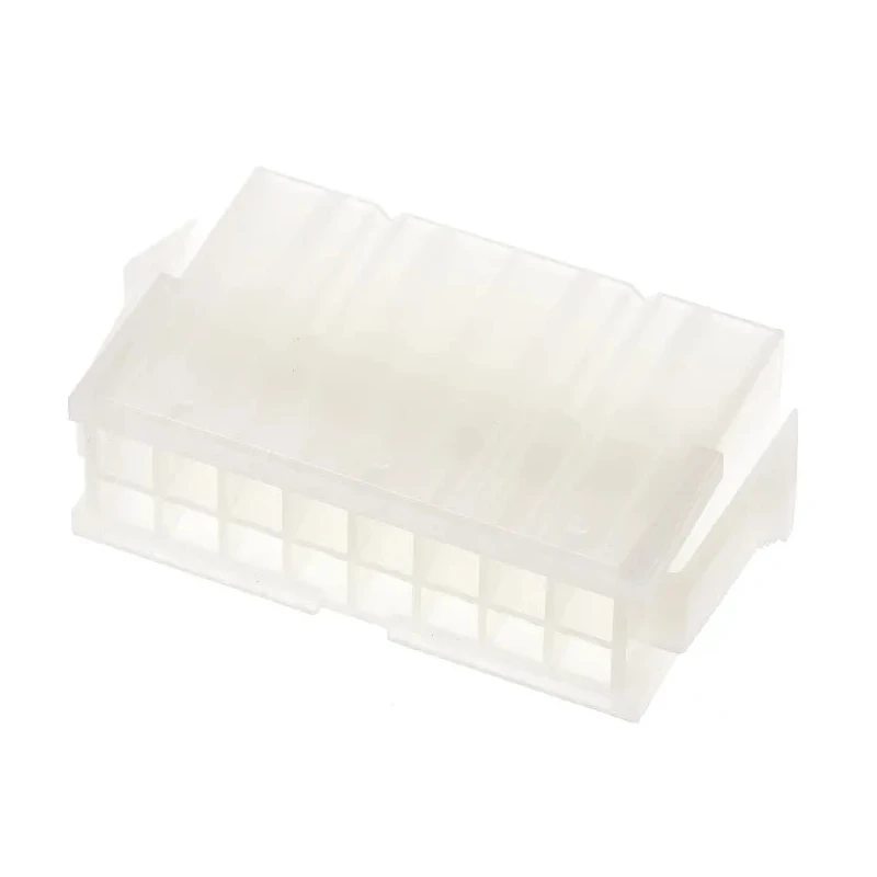 Molex Mini-Fit Jr Male Connector Housing 4.2mm Pitch 16 Way 2 Row Straight Panel Mount Nylon 39-01-2161