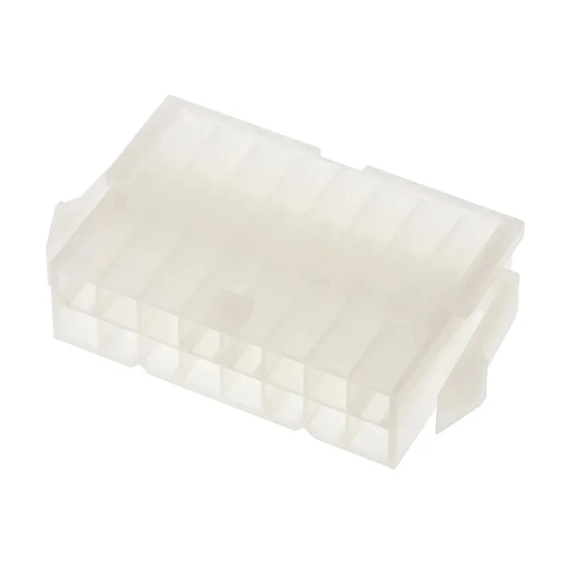 Molex Mini-Fit Jr Male Connector Housing 4.2mm Pitch 16 Way 2 Row Straight Panel Mount Nylon 39-01-2161