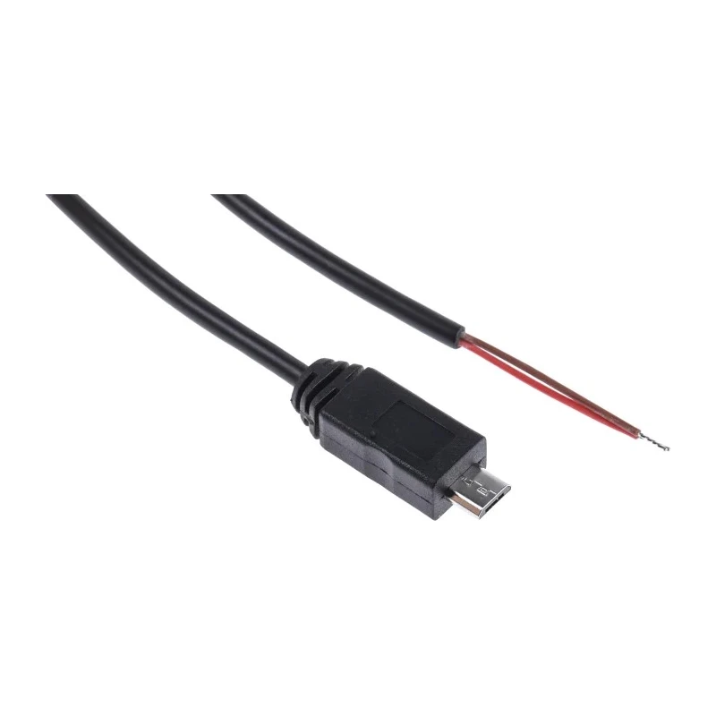 RS PRO USB Cable Male Micro USB Type B to Unterminated Black 1.8m 173-3531