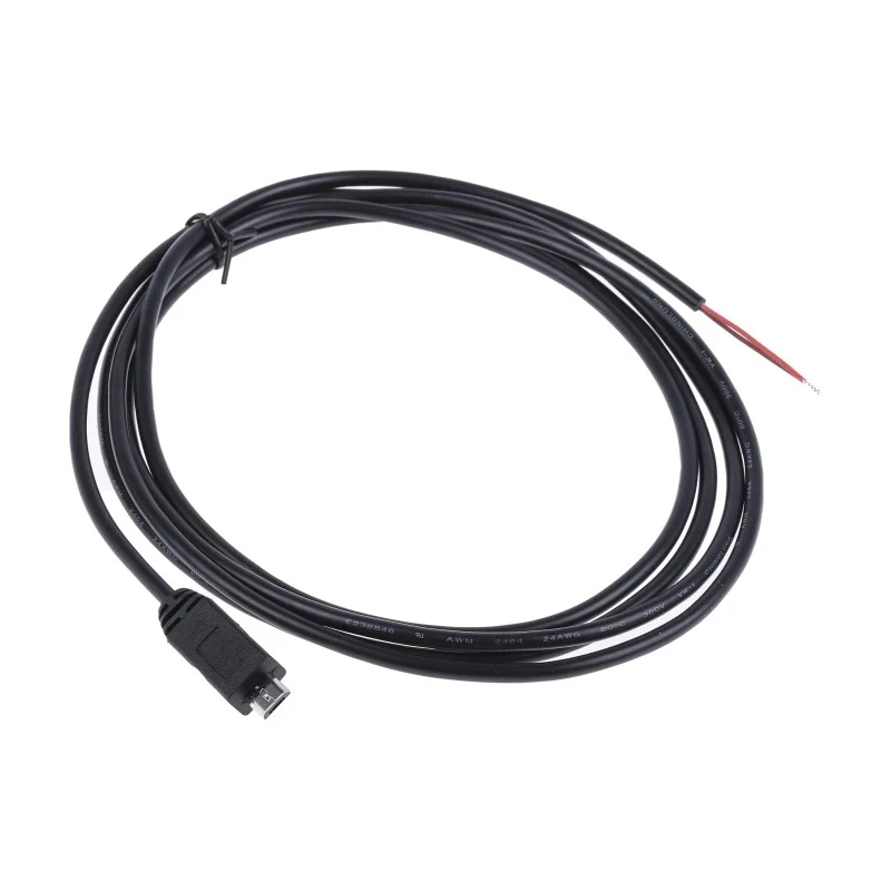 RS PRO USB Cable Male Micro USB Type B to Unterminated Black 1.8m 173-3531